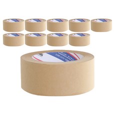 BUKWANG KOREA CHEMICALS 低噪音牛皮紙箱膠帶 40m, 米色, 10個