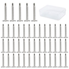 OON 스텐 와샤 철판 피스 M4 2x38 44p + 투명 케이스 세트, 1세트