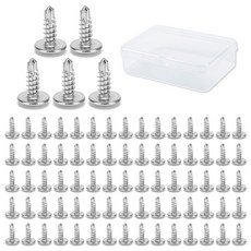 OON 스텐 와샤 철판 피스 M4 2x13 80p + 투명 케이스 세트, 1세트