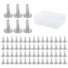 OON 스텐 와샤 철판 피스 M4 8x13 66p + 투명 케이스 세트, 1세트