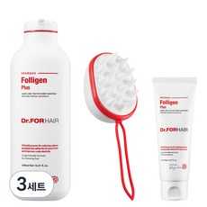 닥터포헤어 폴리젠 플러스 샴푸 500ml + 샴푸 70ml + 두피 클렌징 브러쉬 세트, 3세트
