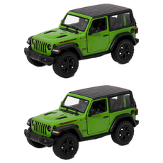 KiNSMAR 2018 Jeep Wrangler 硬頂模型公仔 隨機出貨, 2個