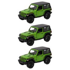 KiNSMAR 2018 Jeep Wrangler 硬頂模型公仔 隨機出貨, 3個