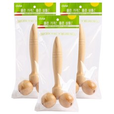 Dometopia 原木身體按摩滾輪, 3個, 單一顏色