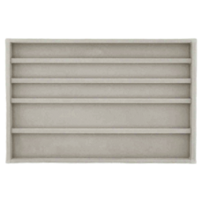 MUJI 無印良品 灰絨內盒 可堆疊 項鍊收納用 大(23.5 x 15.5 x 2.5cm), 灰色, 1個