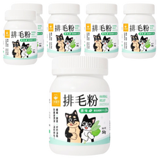 DOG CAT STAR 汪喵星球 犬貓用 雙重纖維配方 多種酵素 Omega3 亞麻仁油 50g, 糞便潤滑 + 溫和排毛, 6罐