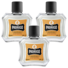 PRORASO 雪松檀香 專業版鬍後乳 - 滋潤保濕, 木質香料, 100ml, 3件