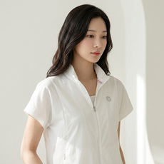 Crocodile 鱷魚 女士尼龍彈性網眼短袖背心 CLDMVT203