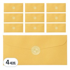 Tamsaa 零用錢信封 10入 + 貼紙組, 金色(信封), 金色(貼紙), 4套