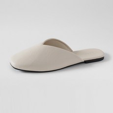 ChakanShoes 女款V型切口穆勒拖鞋 MLLTS1g106, 250mm, 象牙白