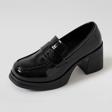 착한구두 여성용 오코넬 통굽 로퍼힐 에나멜 LHEMS1g810