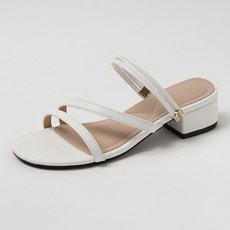 ChakanShoes 女款繫帶兩穿低跟涼鞋 SDLTS2g822, 白色, 240