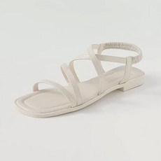 Chaakan Shoes 女款皮革束帶涼鞋 SDLTS2d133, Ivory, 230mm