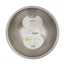 YOSHIKAWA 吉川 三段式不鏽鋼洗米盆, 18-8不鏽鋼材質, 日本產, 1個