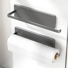 코멧 강력 자석 냉장고 키친타올 걸이, 그레이, 2개입