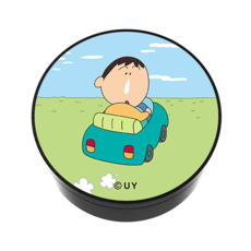 BELLEAMANT 蠟筆小新 小碰碰車設計 車用芳香劑 阿呆 + Flowit花香, 1入, 1個