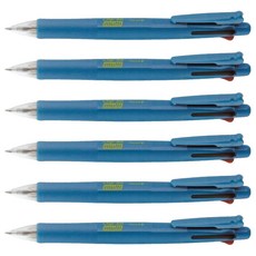 Clip-on 多功能多色筆 B4SA1, 純藍色, 6個