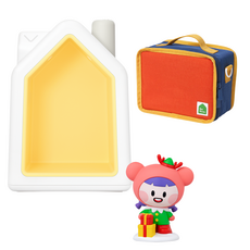 코코지 하우스와 크리스마스 프리미엄 선물 세트 오렌지 블루 가방, 혼합색상, 1세트
