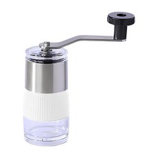 SUNORO 5檔粗細 迷你便攜 家用手動乾式食材研磨器 咖啡磨豆機, 白色, 30ml, 1個