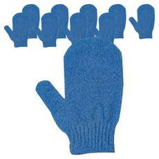 YBHOME 溫和搓澡手套, 藍色, 1入, 10個