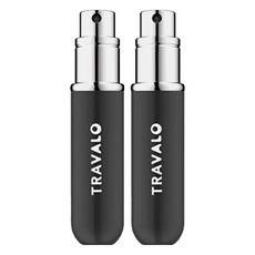 트라발로 클래식 뉴 펌핑식 충전 휴대용 향수공병 5ml, 블랙, 2개