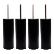 papalive 浴室不鏽鋼馬桶刷清潔刷, 黑色, 4個