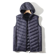 DM 남성용 캐주얼 후드 조끼 패딩