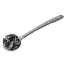 Saenghwalgongsik 溫和雙面矽膠沐浴刷, 灰色, 1件, 1入