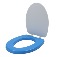 Happy Day 成人一般馬桶蓋, 藍色, 1個