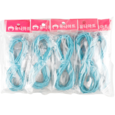 유니아트 칼라지끈 두꺼운 지끈 4mm 진하늘, 10개