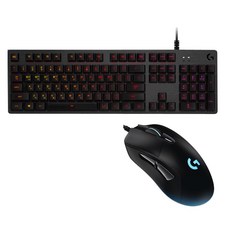 로지텍 Prodigy 게이밍 유선 마우스 + CARBON RGB Romer-G 기계식 게이밍키보드 세트, G403, G512(TACTILE)