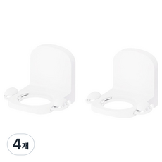 newnlook 尺寸可調 無痕按壓瓶架 空瓶掛架, 4個, 白色