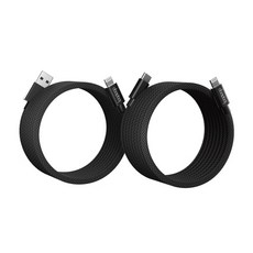 LoopLoop 磁吸式MFI認證充電傳輸線 2條, 2m, 黑色
