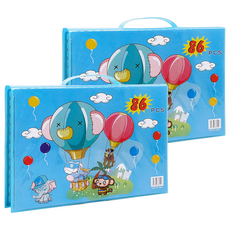 JAR 嚴選 水彩畫筆86件套裝禮盒, 藍色, 2盒