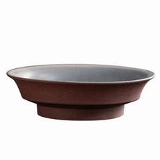 仿古盤線香插 陶瓷材質, 卡其色