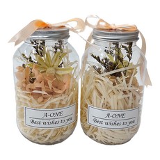 A-ONE 匯旺 永生花許願花瓶, M款 黃雛菊