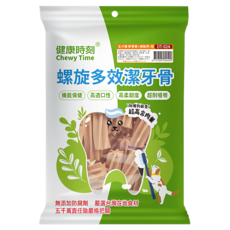 Chewy Time 健康時刻 螺旋多效潔牙骨, 軟骨素 + 綠貽貝, 255g, 1包