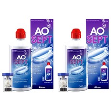 알콘 에이오셉 플러스 렌즈 세정액 + 렌즈 케이스, 360ml, 2개
