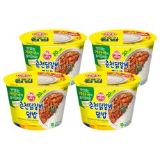 오뚜기 컵밥 춘천닭갈비덮밥+계란국, 315g, 4개