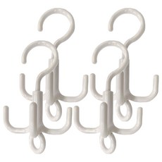 SP SAUCE 四爪360度旋轉帽子腰帶專用掛勾，ABS樹脂材質，尺寸約直徑10x高16.5公分, 白色, 4個