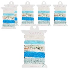 KAWAGUCHI 迷你編織器用線 多彩手工編織線 DIY材料包, TK15-433, 6入