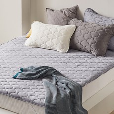 Pamigio 冷卻絎縫雙面床墊, 藍灰色