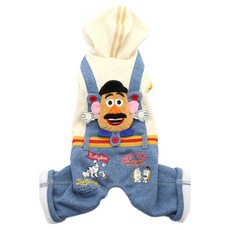 PET PARADISE 寵物衣服 連帽玩具總動員吊帶褲, SS, 蛋頭先生, 1件