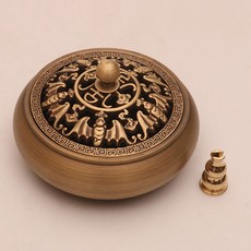 Rijisajeni銅製香爐 10 風鈴 蝙蝠 平盤 地面香爐, 單色