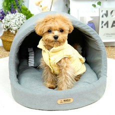 개과천선 강아지 케이브 동글이 하우스, 그레이, 1개