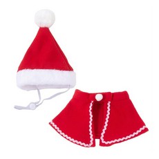 寵物聖誕套裝 帽子, 紅色 + 白色, 1套