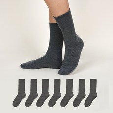 골드만싹스 여성용 스포츠 프리미엄 면사 두올 무지 장목 양말 8켤레 세트, 차콜