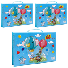 JAR 嚴選 兒童繪畫套裝 86件水彩筆蠟筆組合 禮盒, 藍色, 3盒