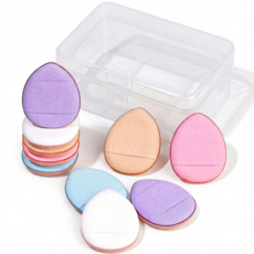 홈즈픽 메이크업 스펀지 미니 핑거 퍼프, 10개, 혼합