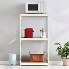 피피랙 국내생산 무볼트 무소음 조립식 앵글선반, 화이트, 3단